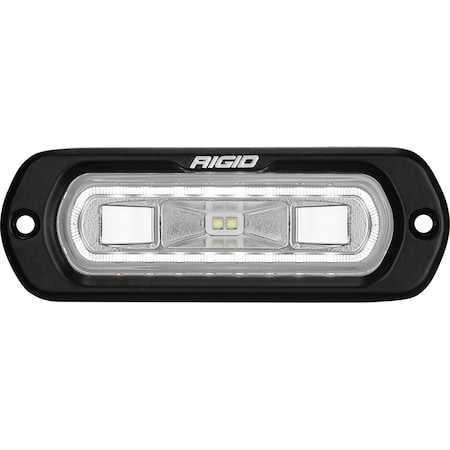 Rigid Industries Series Marine Spreader Light-Black Flush Mnt-White Light w/White Halo 52200
